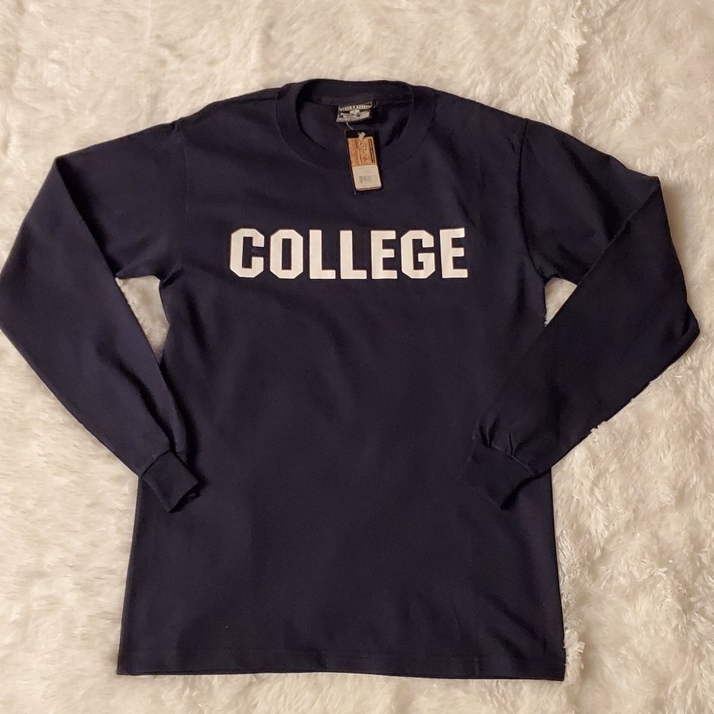 Steve & Barry Size Sm Navy Long Sleeve Tee NWT